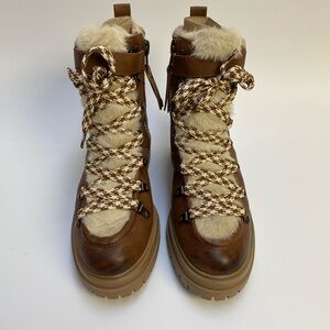 Circus by Sam Edelman Brown and Cream Winter Boots